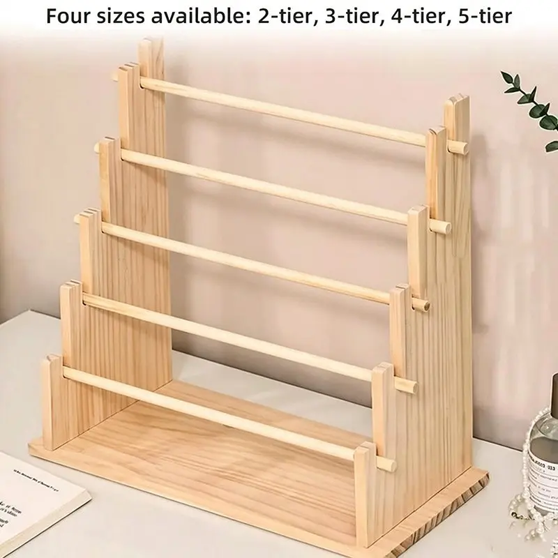 New Desktop Jewelry Stand, Durable Wooden Accessory Holder Storage Box Organizer, Elegant Home Jewelry Organizer for Necklaces, Bracelets, Watches, Multi-Functional Display Rack