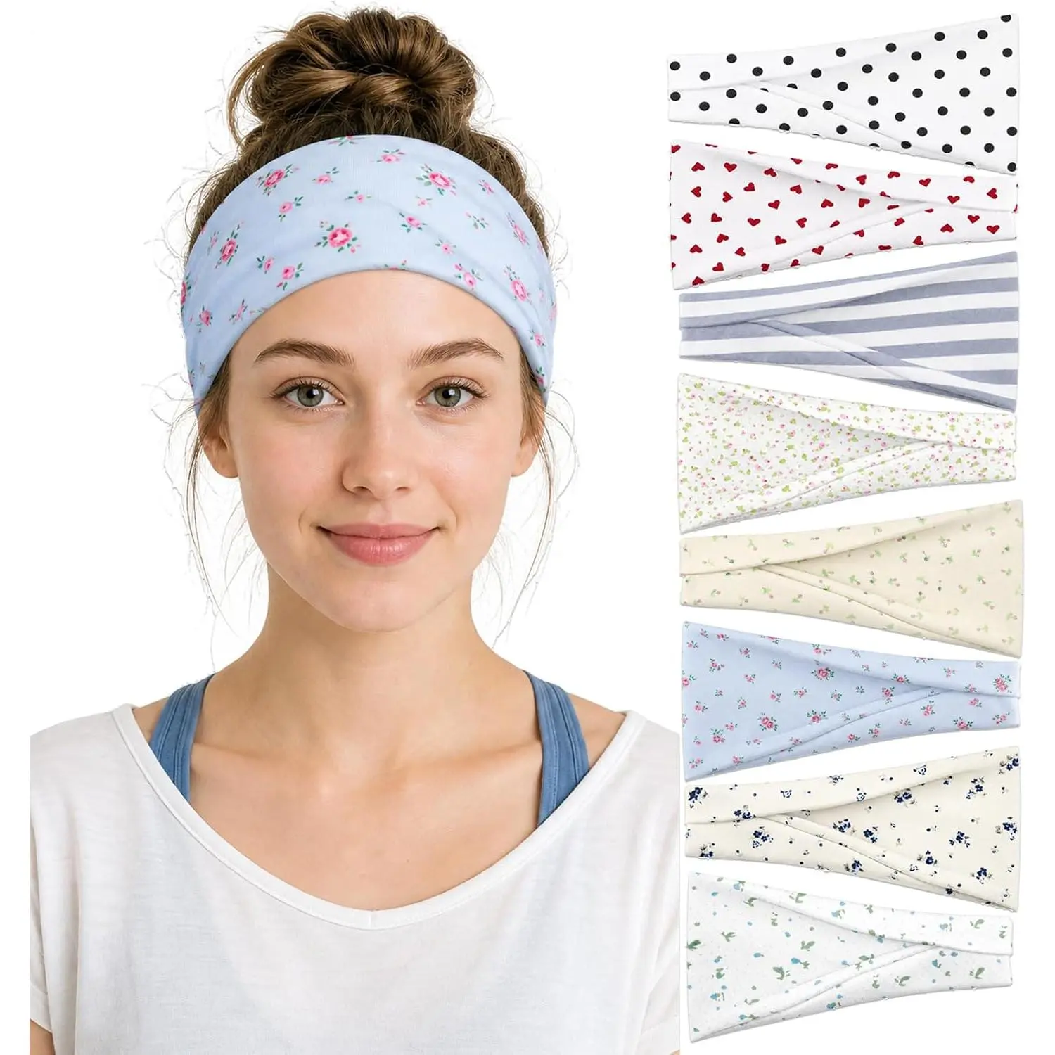 Headbands for Women Wide Fasion  Hair Bands | Stretchy Soft n  Bands, Non-Slip Running Elastic Sweatbands for Women&Men Fashion, Washing , Workouts, Daily Use