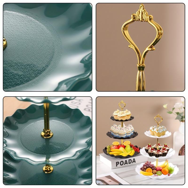 Cake Stand Plastic Dessert Stand Cupcake Holder Multi Layer Fruit Tray for Graduation Party Birthday Wedding Dessert Display