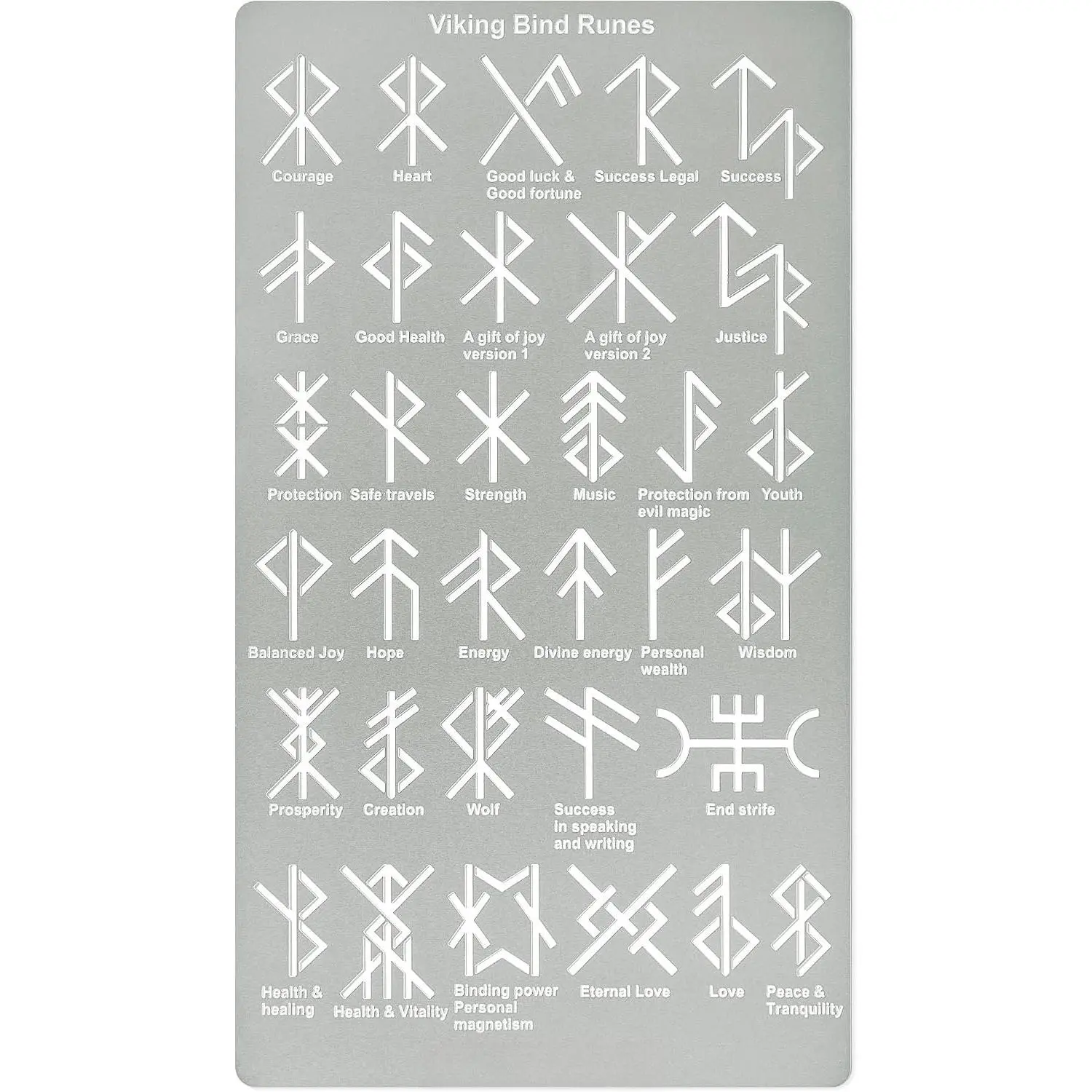 No.412 Metal Stencil,  Bind Runes Generator, Bindrune, Ancient Alphabet, Sigil Magic Alphabet 1 count, Letter Template for  , Pyrography, Wicca Stencil, Bookmark