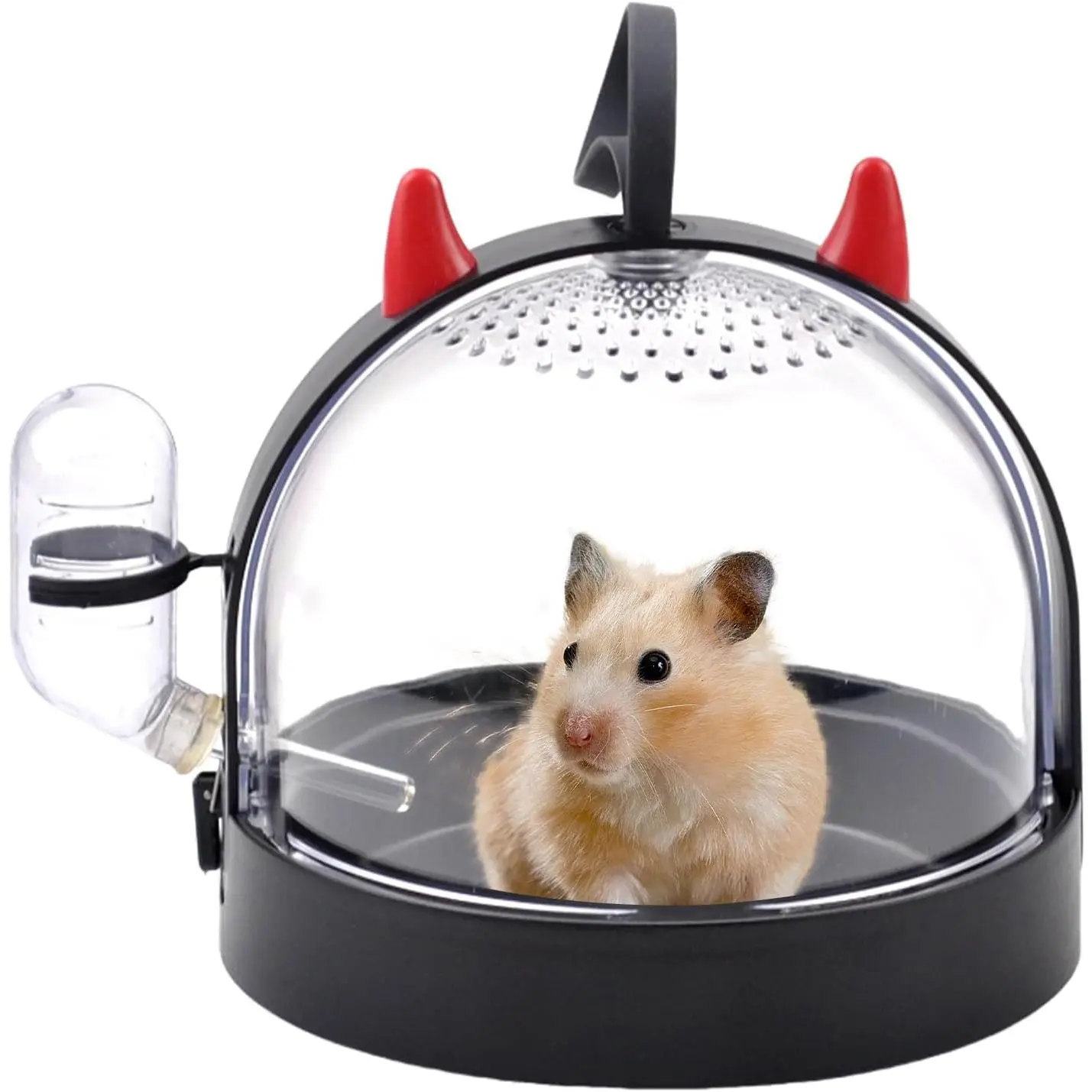 Portable High Breath Hamster Travel Bag with Water Bottle, Small Pet Carrier for Hamster Gerbil Mouse Guinea Pig Sugar Glider