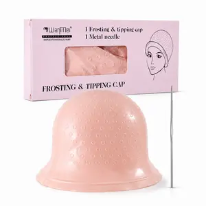 🔥Reusable Silicone Highlighting Cap with Metal Hook Needle, Hair Dye Frosting & Tipping Cap for DIY Hair Highlights, Root Touch Up, Bleaching, Balayage & Coloring, Professional Salon Hair Coloring Accessories for Women