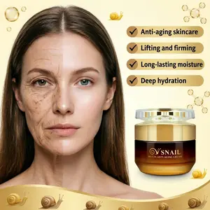 50g Snail Mucus Anti-Wrinkle Cream, Contains Ginseng, Collagen, Hyaluronic Acid, Firming Moisturizer, Suitable for All Skin Types