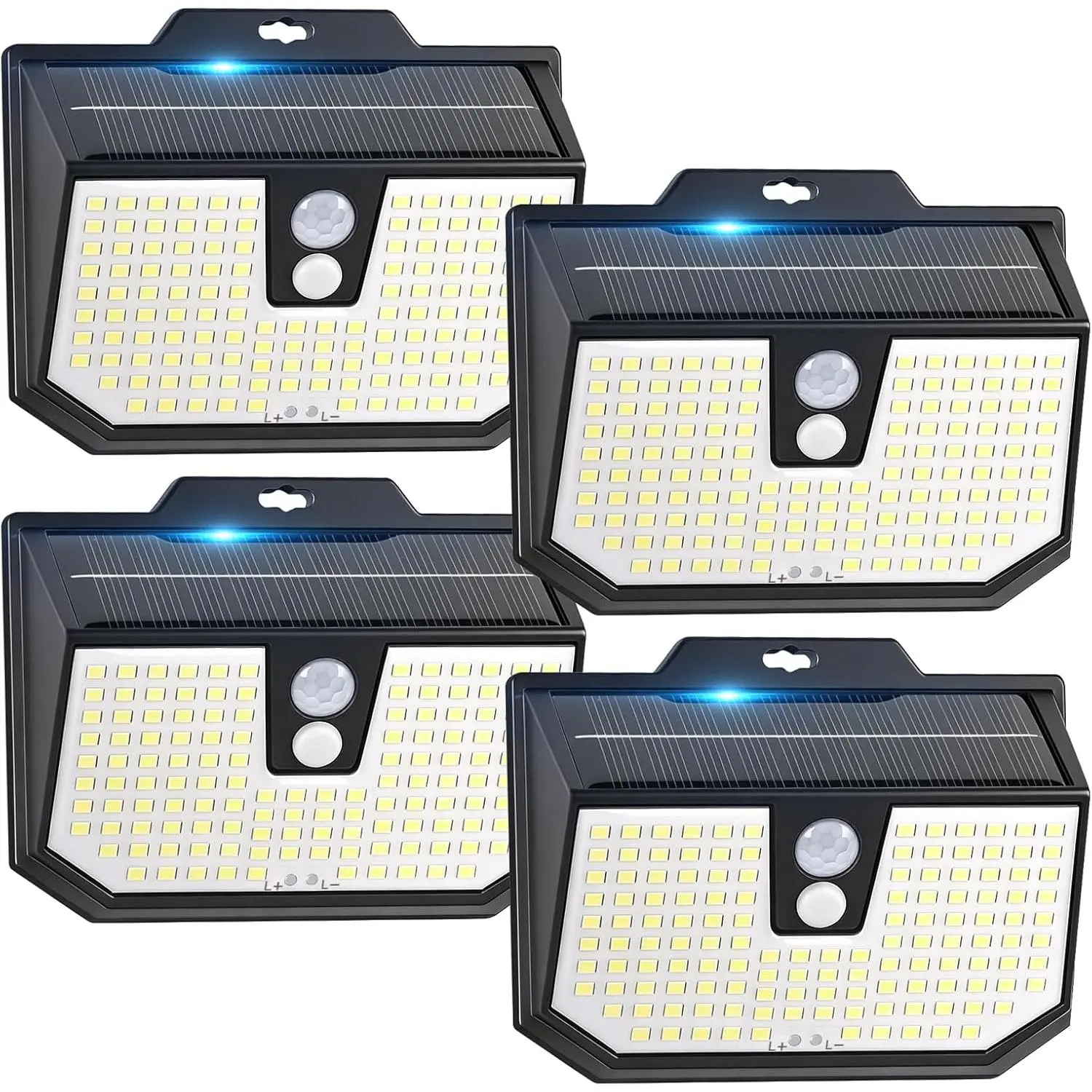 4-Pack Solar Lights Outdoor Motion Sensor, Super Bright Outdoor Solar Lights , 3 Lighting Modes  Wall Lighting for Outside House, Pathway, Garden, Walking , Fence