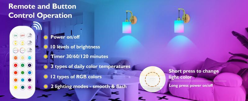 2 Packs Wireless Rechargeable Wall Sconce, Battery Operated Wall Lights, 2 Milky Glass Wall Lamps with Remote and Dimmable Bulbs, Indoor Sconces Wall Decor for Bedroom Living Room 2 Packs Wireless Rechargeable Wall Sconce, Battery Operated Wall Lights, 2 Milky Glass Wall Lamps with Remote and Dimmable Bulbs, Indoor Sconces Wall Decor for Bedroom Living Room