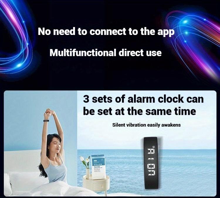 New multi-functional, simple and fashionable electronic watch, alarm clock, pedometer, timer, luminous, fashionable sports multi-functional wristwatch, holiday gift, suitable for any scene - a wristband is included as a gift