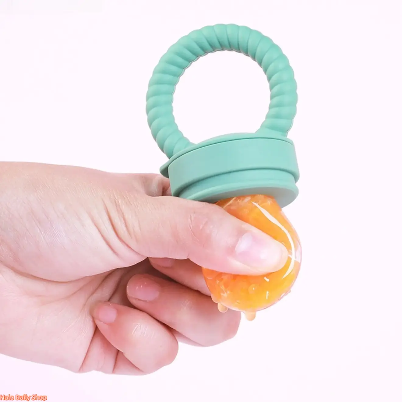 Silicone Fruit Feeder Sensory Teether - Wide Mouth Pacifier Teething Stick, Food Grade Safe Infant Chew Toy for Self-Feeding Training & Soothing Gum Relief