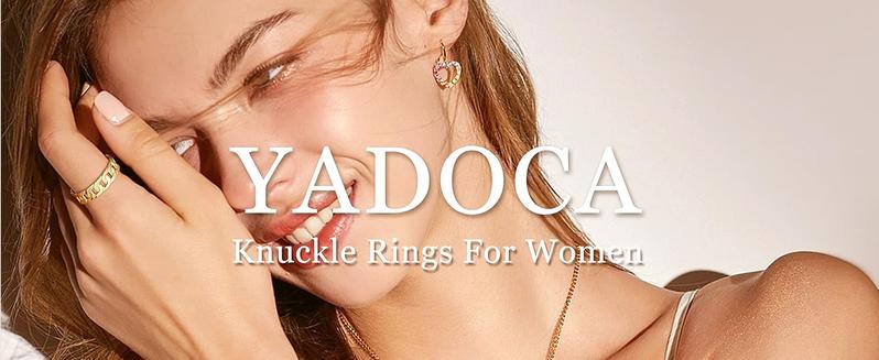 YADOCA 12/17PCS Knuckle Rings For Women Silver Gold Tone Stainless Steel Midi Rings Set Simple Stackable Finger Rings Adjustable Open Stacking Plain Band Rings