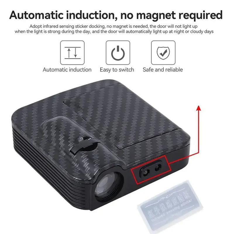 2Pcs LED Car Door Welcome Light Suit fot Honda HD Projector Lamp Accessories for Civic Fit Accord City Vezel CR-V Odyssey HR-V with Sensor Technology