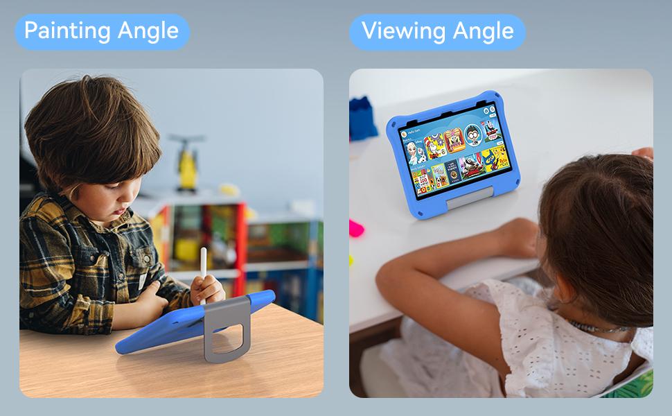 Fire HD 8 Tablet Case for, Kindle Fire 8 Case(12th/10th Generation, 2024/2022/2020 Release)-Auorld Lightweight Shockproof-Proof Cover with Handle Stand for Kindle Fire HD 8/8 Plus Tablet-Blue