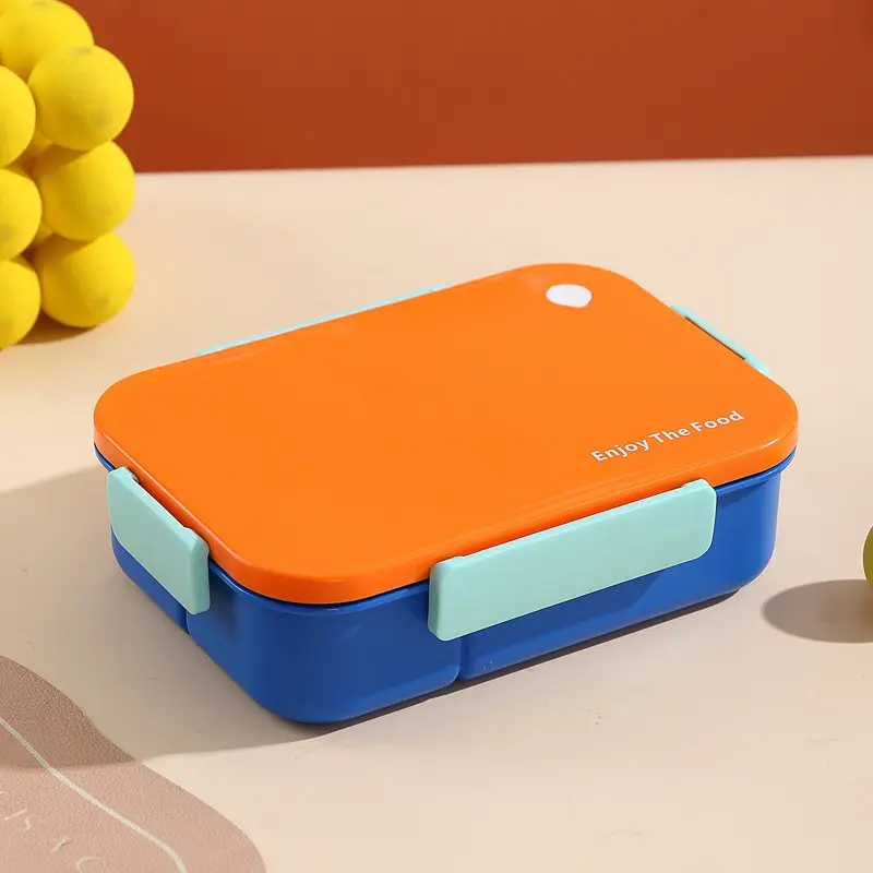 Simple Office Lunch Box, Microwave Heating Compatible, Partitioned Bento Box for Elementary Students, Light Meal Fruit Container