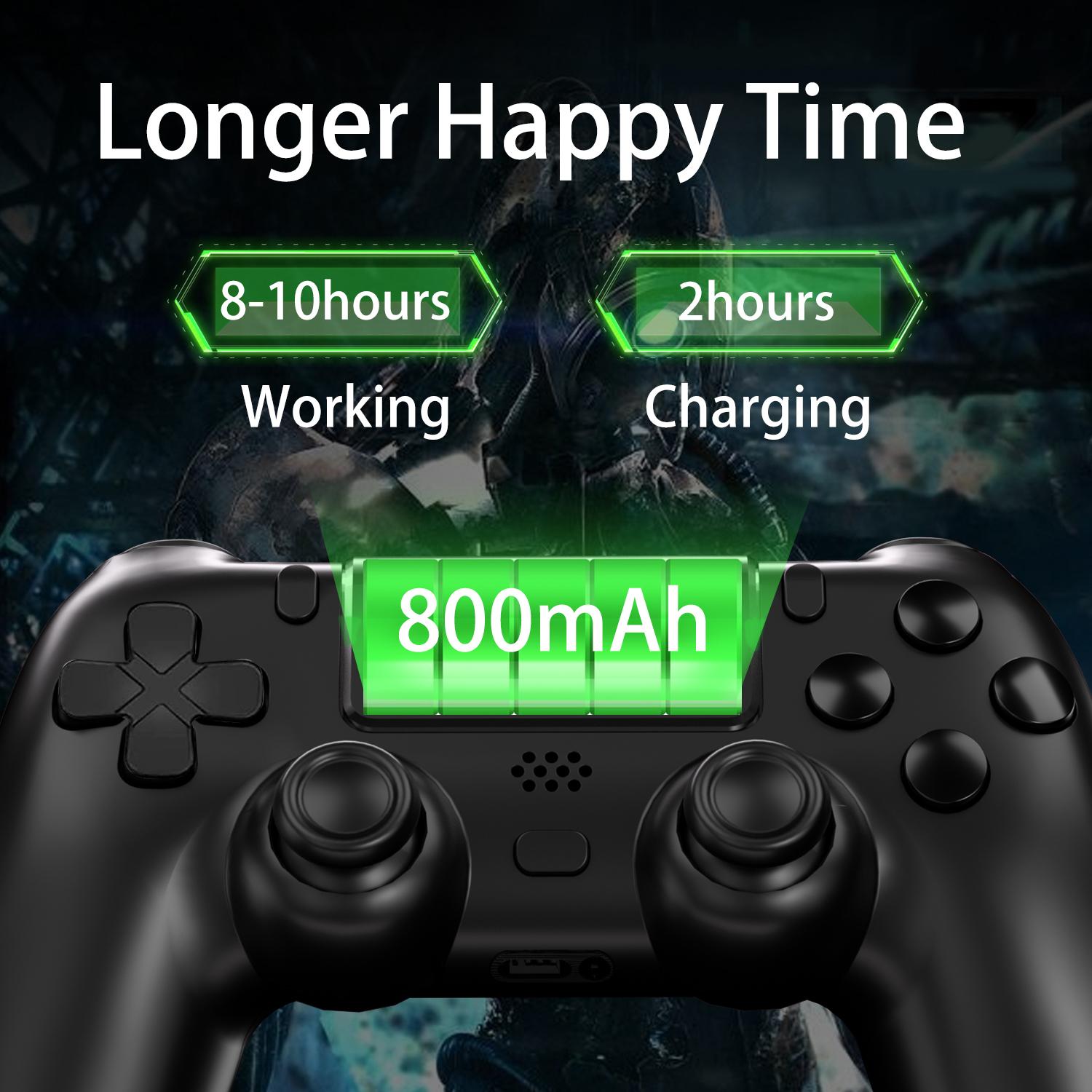 YUYIU Controller for PS4 Wireless Game Controller, Six-AxisHigh.Performance Dual Vibration, with USB ChargingCable, Compatible with Slim/Pro/Pc GamingAccessories