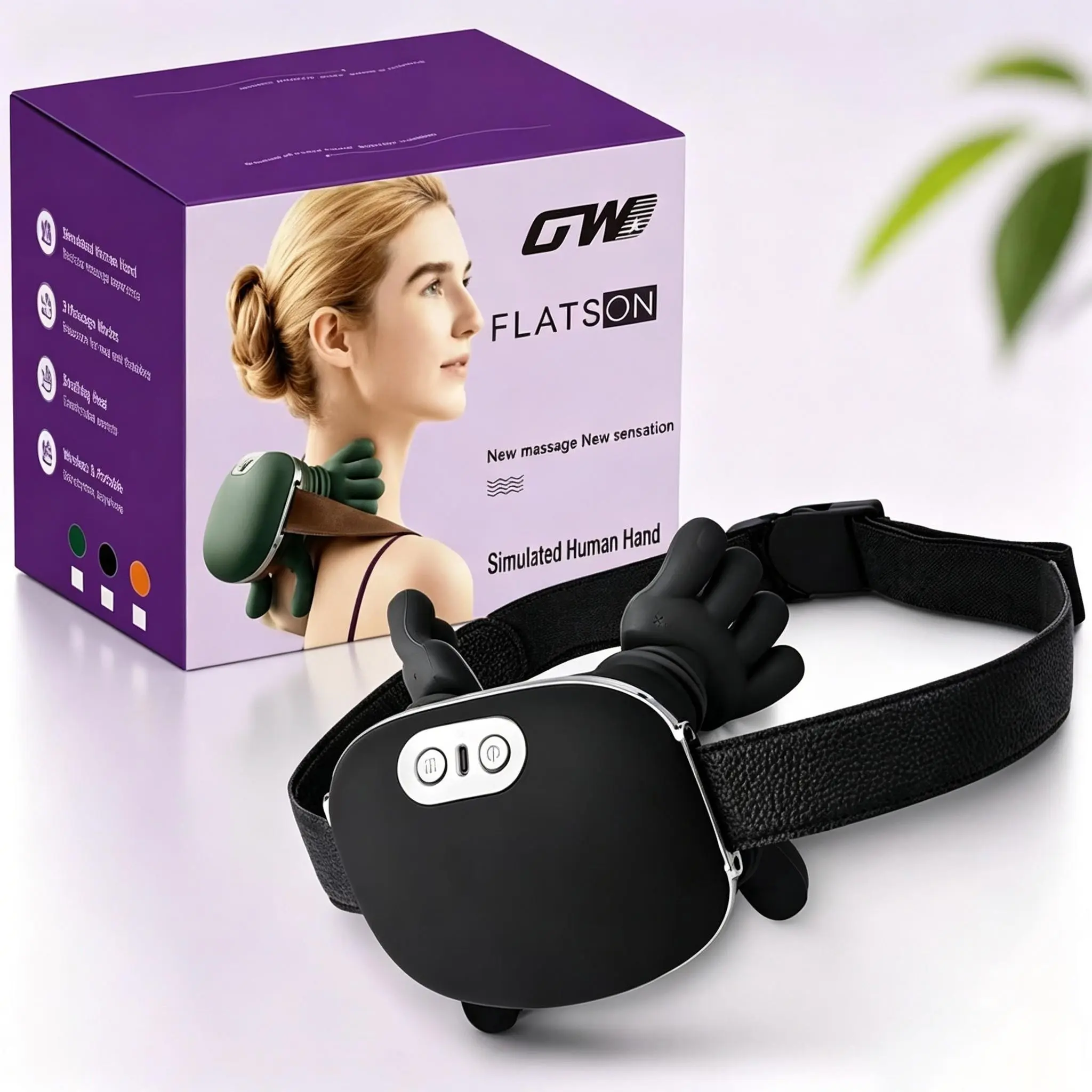 Upgrade Version Hot Therapy Shoulder Neck Back Electric Deep Tissue Muscle Massager, 4D Bio-Imitation Deep Kneading, Wireless Portable, Relaxing Muscles, Health Gift