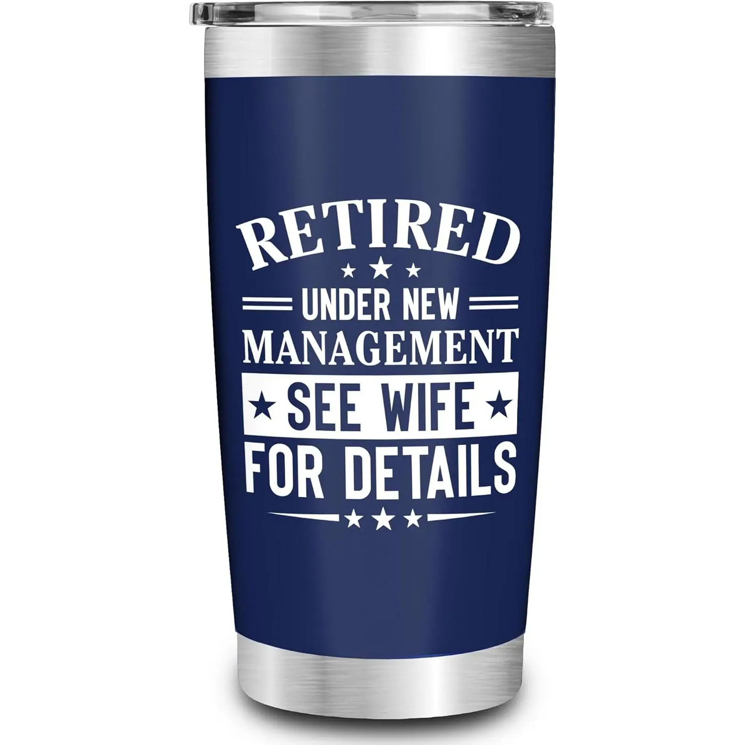 20oz (500-1000ml) Vacuum Insulated Stainless Steel Flask Tumbler - Leak-Proof, Heat-Resistant, Anti-Scalding, Explosion-Proof Kitchenware Drinkware, 7-12 Hours Temp Retention, Retirement Gift for Adults, 2026 Retired Under New Management Theme