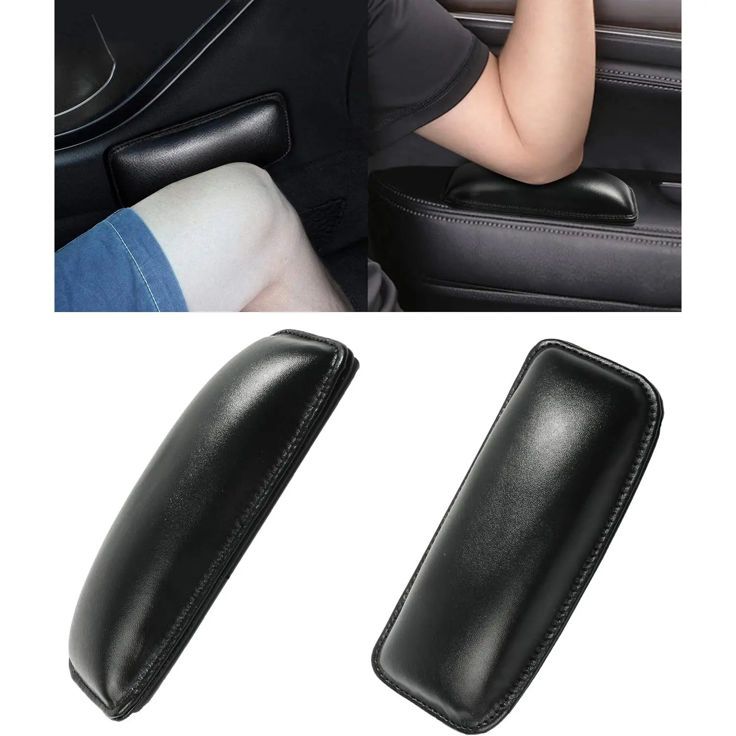 2 Pack Soft  Center Console   Elbow Cushion Pad, Leather  Armrest Pillow   Cushion Elbow Pillow Thigh Support Comfort Pillow,Automotive Interior Accessories