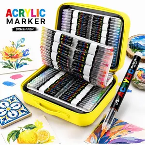 366 Acrylic Paint Markers, Brush Tip Pens, Quick-Drying Waterproof Ink, Ideal for Rock Painting, Craft Supplies, Gifts