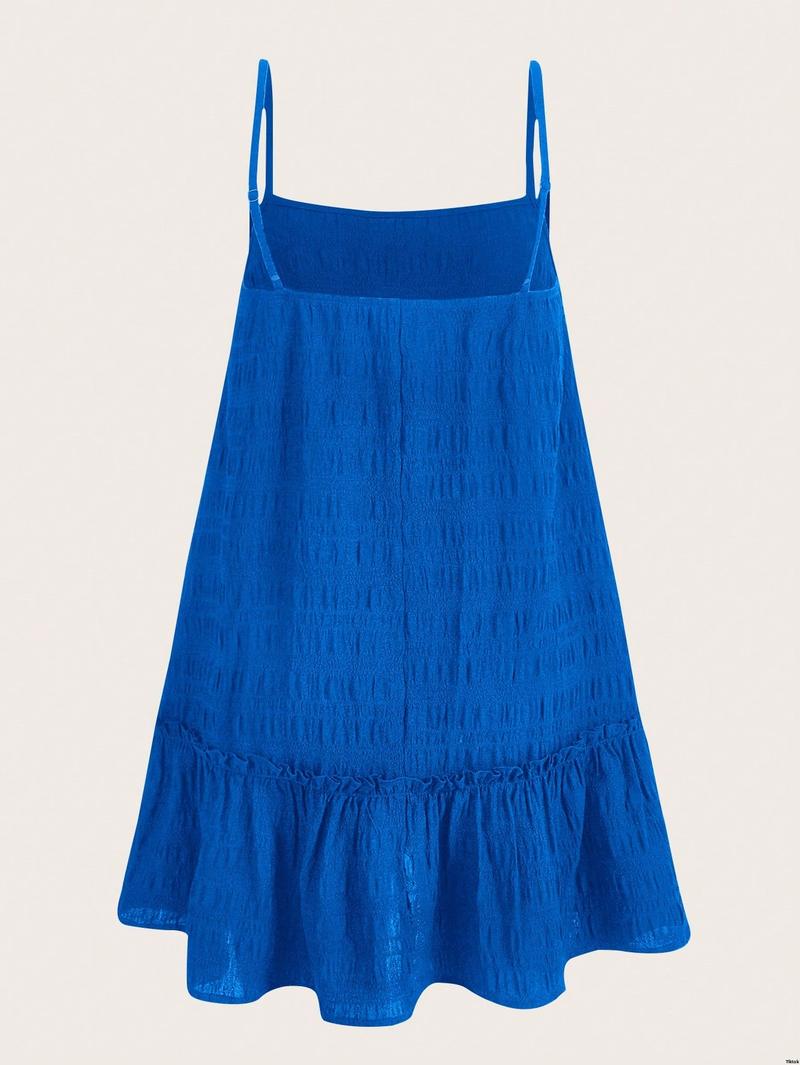 Pastel Dresses Summer Slit Strap Spaghetti Knit EZwear tiktok Printed Hem Vacation Dress For Women Pastel Dresses Summer Slit Strap Spaghetti Knit EZwear tiktok Printed Hem Vacation Dress For Women