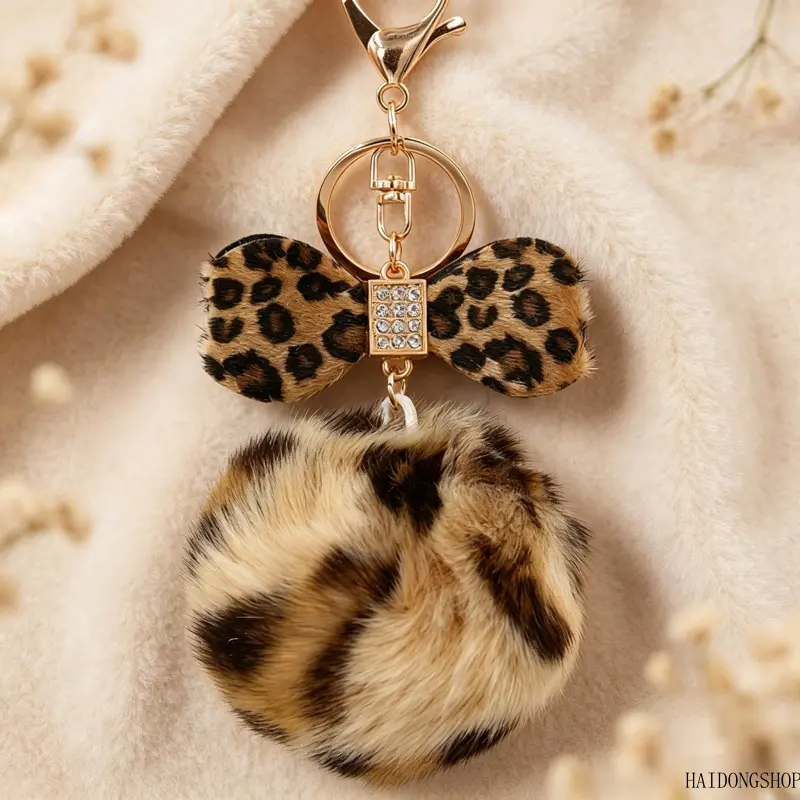 Viral Cozy Minimalist Aesthetic Cute Elegant Plush Pom Pom Keychain For Women, Soft Fluffy Bag & Backpack Charm, Trendy Accessory For Daily Commute Shopping Casual Everyday Outfit Styling