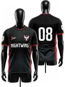Nightwing Esports Jersey for Men, Lightweight Breathable Gaming T-Shirt, Number Print Athletic Sports Tee, Casual Long Sleeve Top