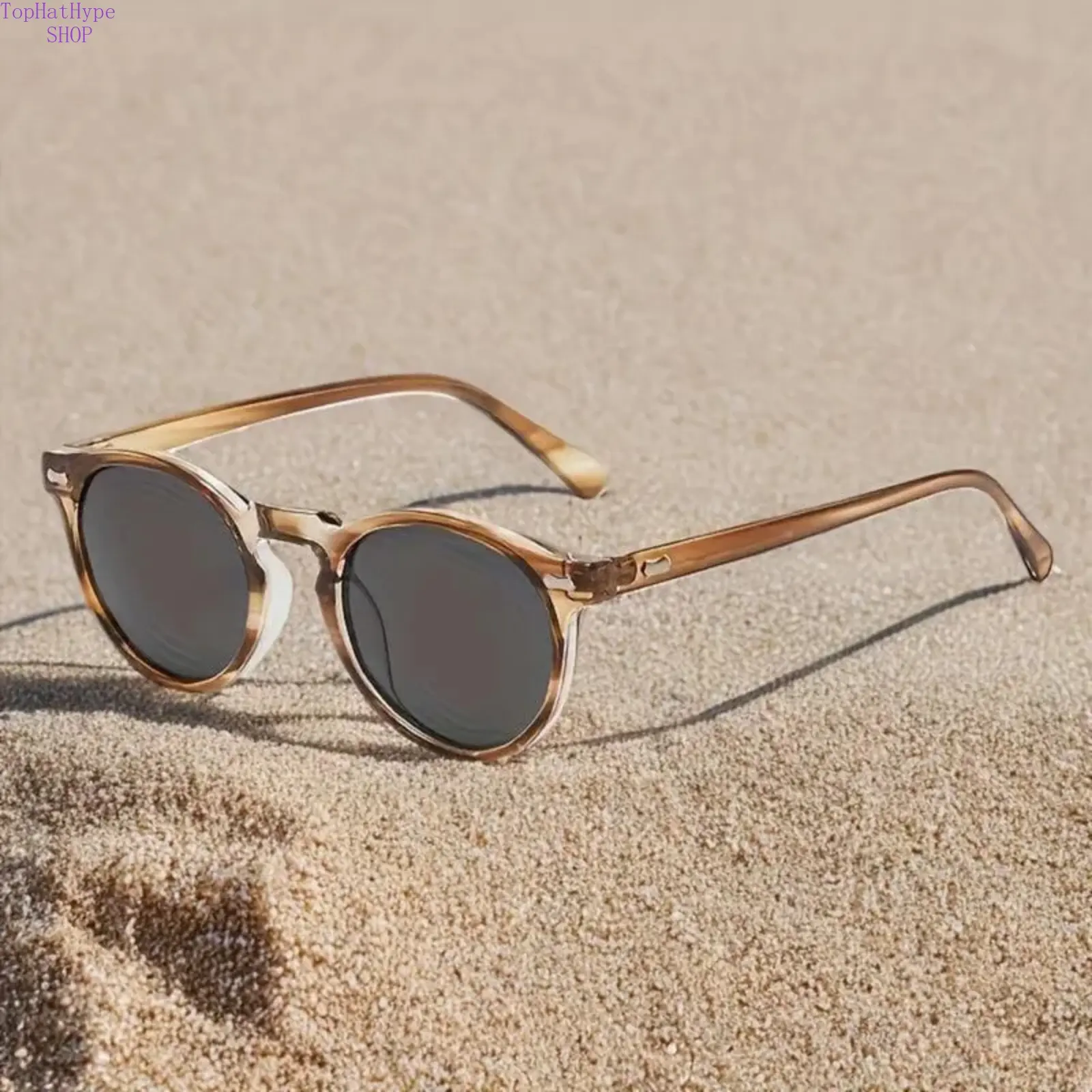 Retro Round Style Sunglasses for Women and Men, Trendy Lightweight Polarized Lenses with UV Protection for Driving and Beach, Trendy Sun Glasses, Vintage Polarized Sunglasses, Womens Sunglasses, Lightweight Wear