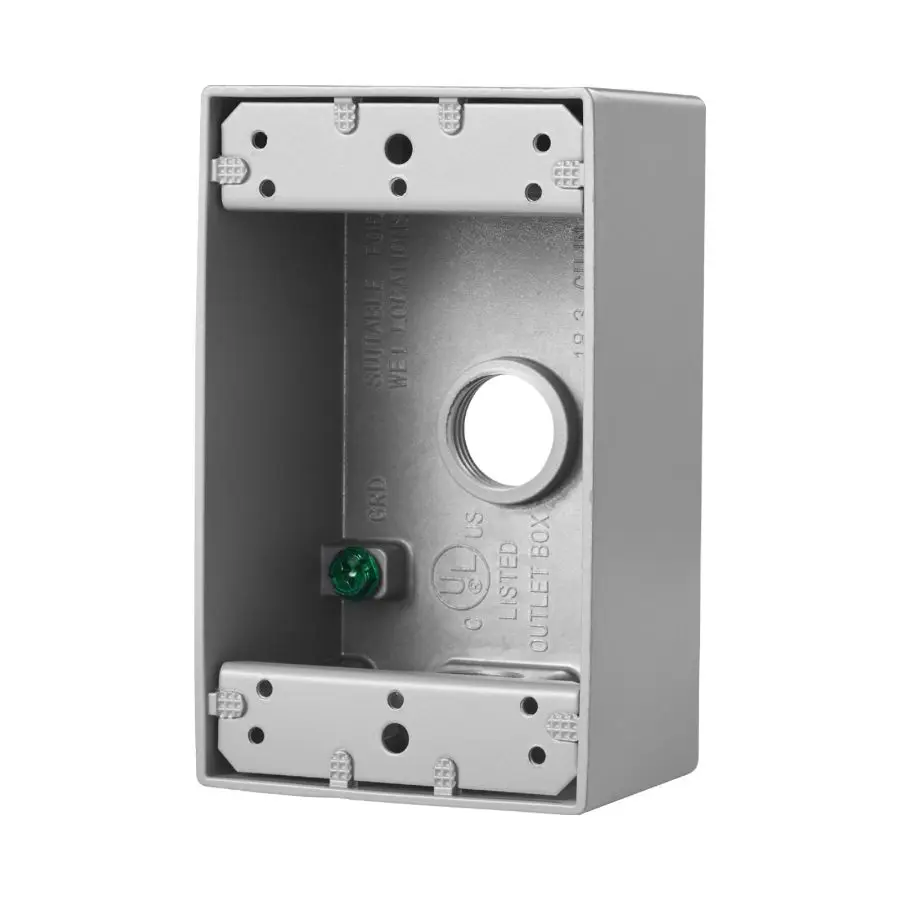 VEVOR Outdoor Electrical Box, 4.5x 2.8x 2 in, Weatherproof Outlet Junction Box, Suitable 1/2-Inch or 3/4-Inch Electrical Conduit, 18.3 Cu. In Large Capacity Plug Receptacle Protector, 4PCS, Gray