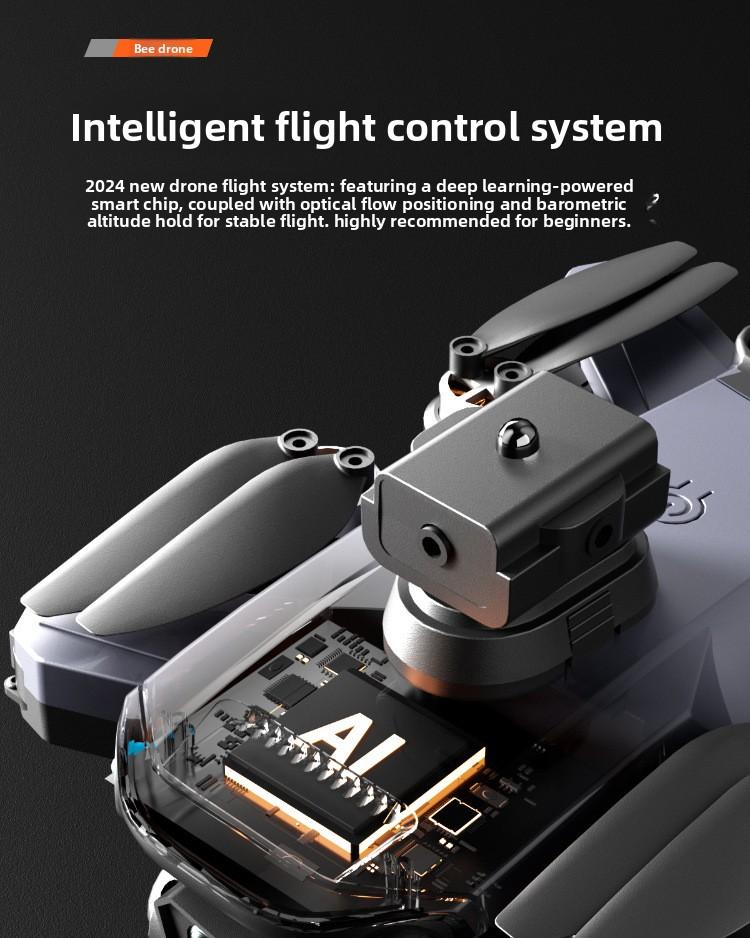 2025 Self-Screen Mini Drone with 4K Professional Camera Built-in HD Display Remote Control Aircraft for Elementary Students and Young Beginners