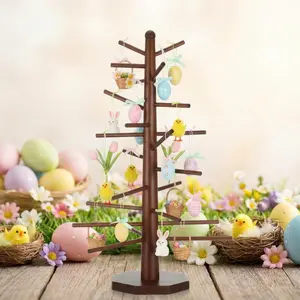 Wood Tree Ornament Display for Table 27.5'' Ornament Tree Display Stand with Arms Artificial Tabletop Centerpieces for Christmas Valentine's Day Easter Wedding Decor