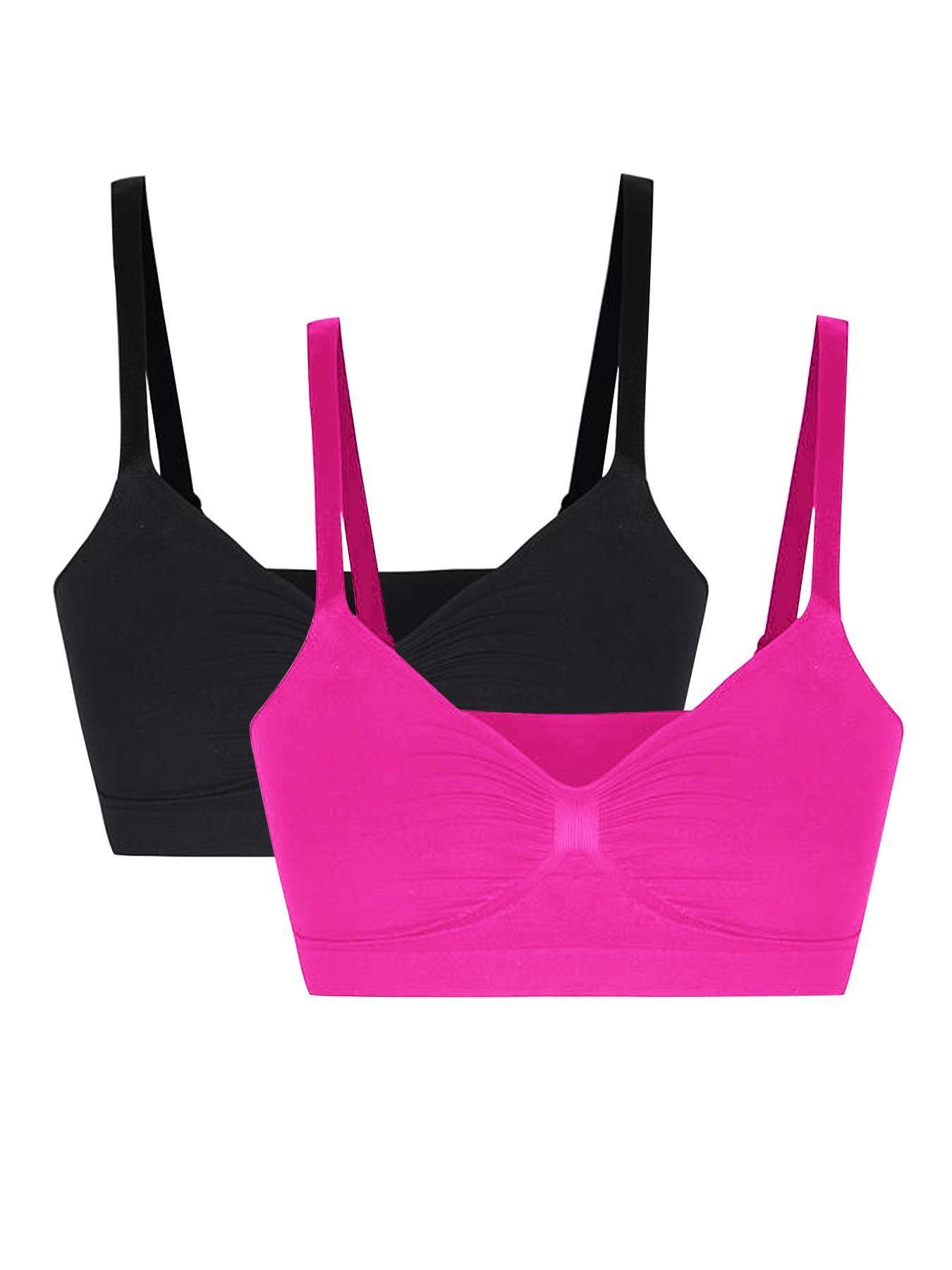 Women's Solid Color Adjustable Strap Sports Bra, Breathable Comfortable Strappy Wireless Bra, Ladies Sportswear for Indoor Outdoor Wear