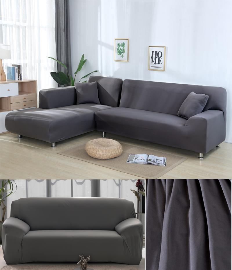 solid corner sofa covers couch slipcovers elastica material sofa skin protector for pets chaselong cover L shape sofa armchair