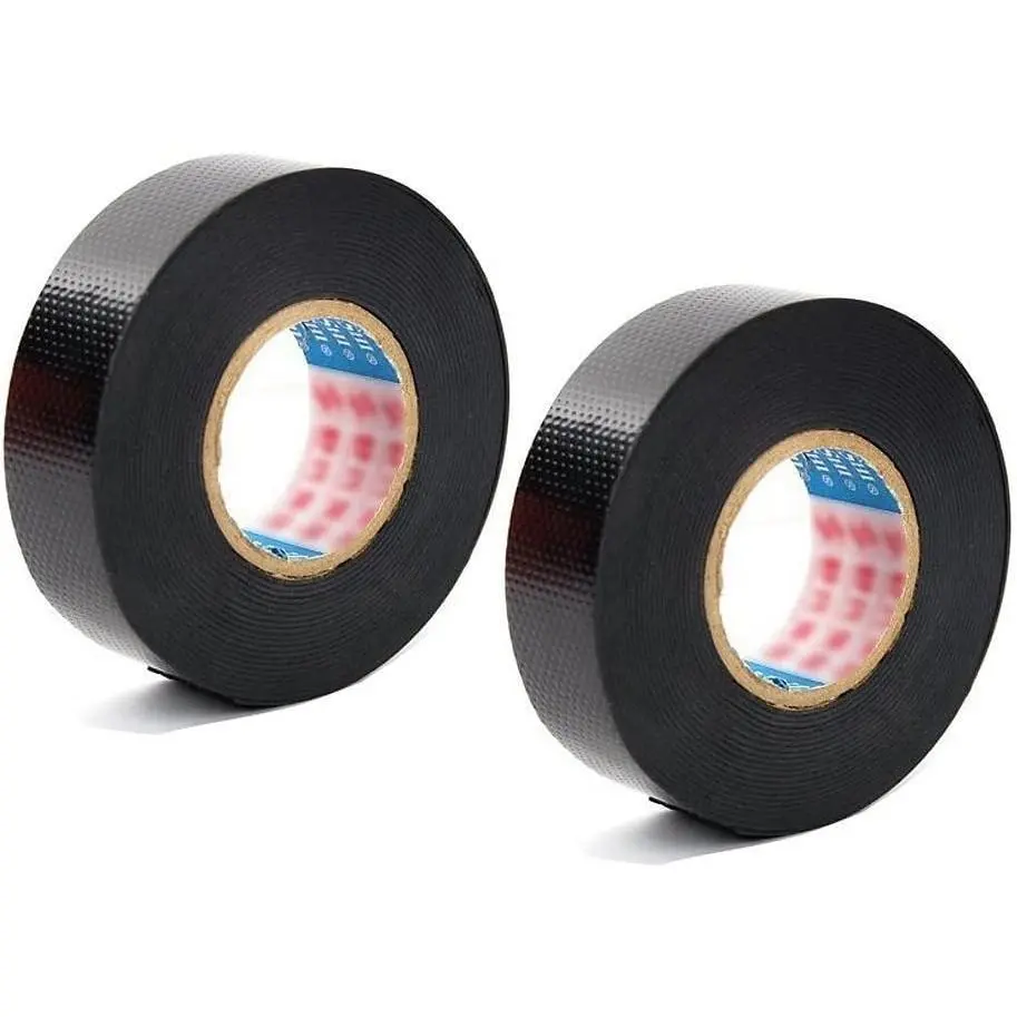 2 Roll Self-Amalgamating Rubber Tape, 23x0.8mm PVC Thinfilm Sealing Insulation Tape with Ultra Weather-Resistant Adhesive, High Heat-Resistant for Electrician Wiring Repair & Cables/Pipes Fixing