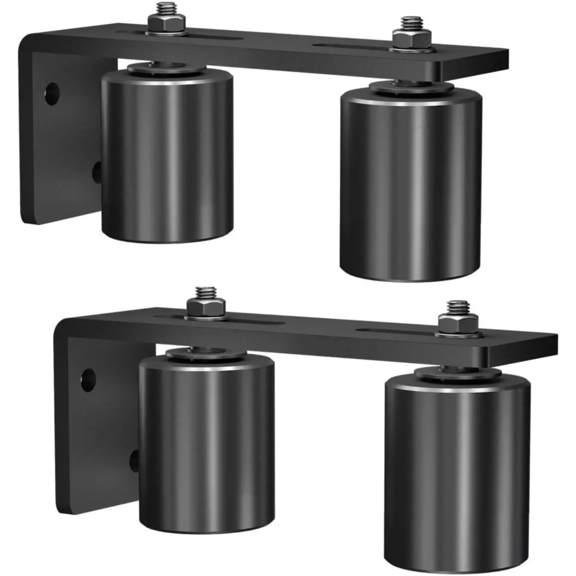Gate Roller Guide,4"Slide Gate Guide Roller with L-Bracket, Adjustable Heavy Duty Sliding Gate Rollers,Sliding Door Hardware