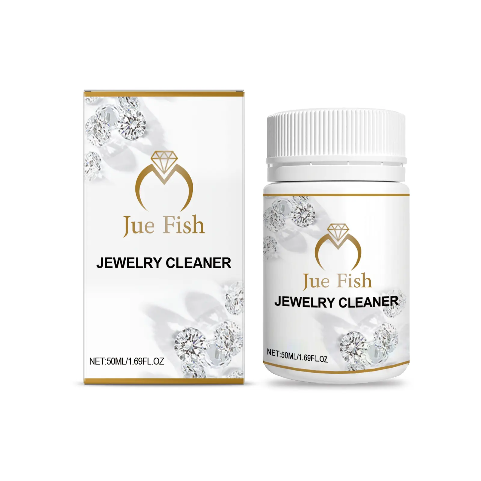 50ml Nano Pine Jewelry Cleaner Liquid - Single Bottle Rust Remover for Gold/Silver Rings, Diamond Necklaces - Glass Washing Solution, Dust Removal, Fast-Acting Deep Nourishment Household Towel-Compatible Cleaner with Jewelry Shine Effect