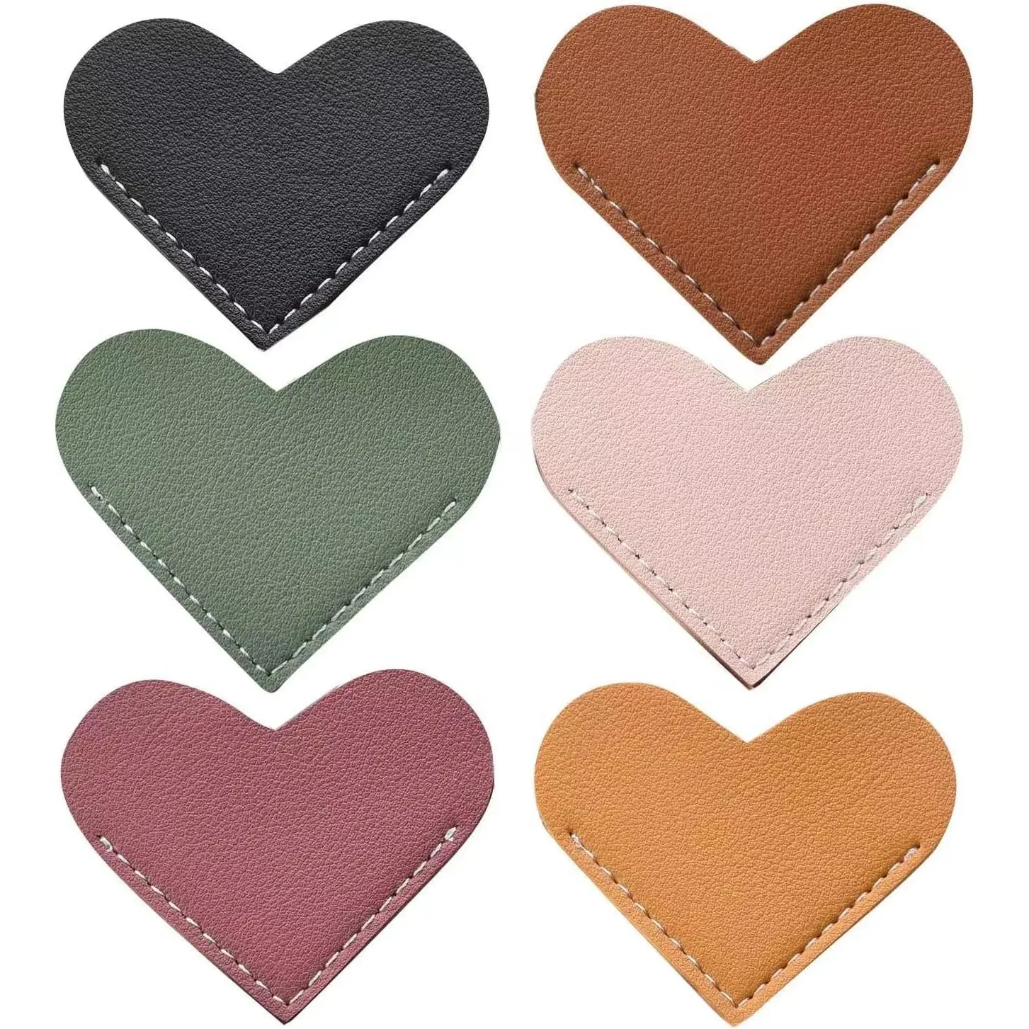 Leather Heart Bookmarks, Wayzton Corner Page Book Accessories for Women, Kids, Cute Handmade Reading Gifts