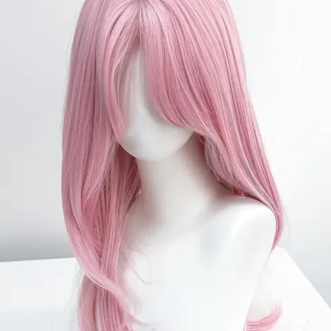 Pink Straight Wig For Women Girls, High-Quality Heat-Resistant Fiber, Natural Look for Daily Use, Women's Long Hair Wig, Straight Synthetic Wig, Natural Looking Wig, High Quality Wigs