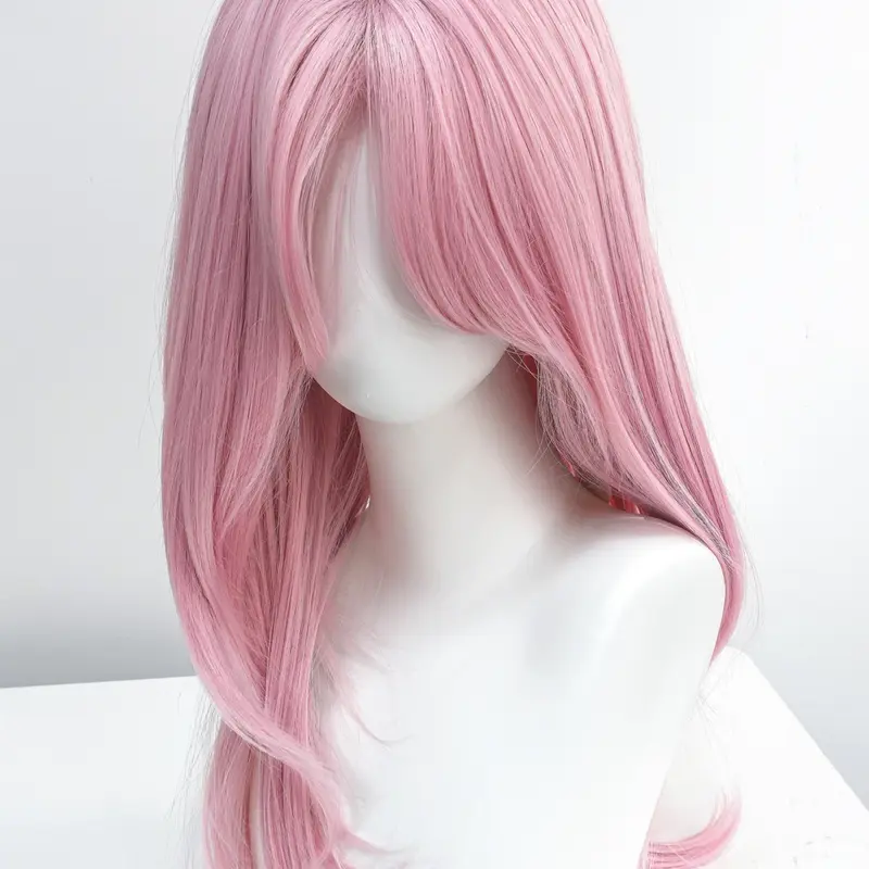 Pink Straight Wig For Women Girls, High-Quality Heat-Resistant Fiber, Natural Look for Daily Use, Women's Long Hair Wig, Straight Synthetic Wig, Natural Looking Wig, High Quality Wigs