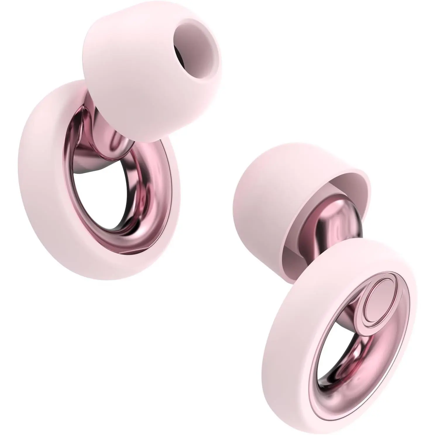 Reusable Silicone Ear Plugs for Sleeping Noise Cancelling - 30dB Noise Reduction, Washable Hearing Protection for Concert, Motorcycle, Sports & Festivals - Pink