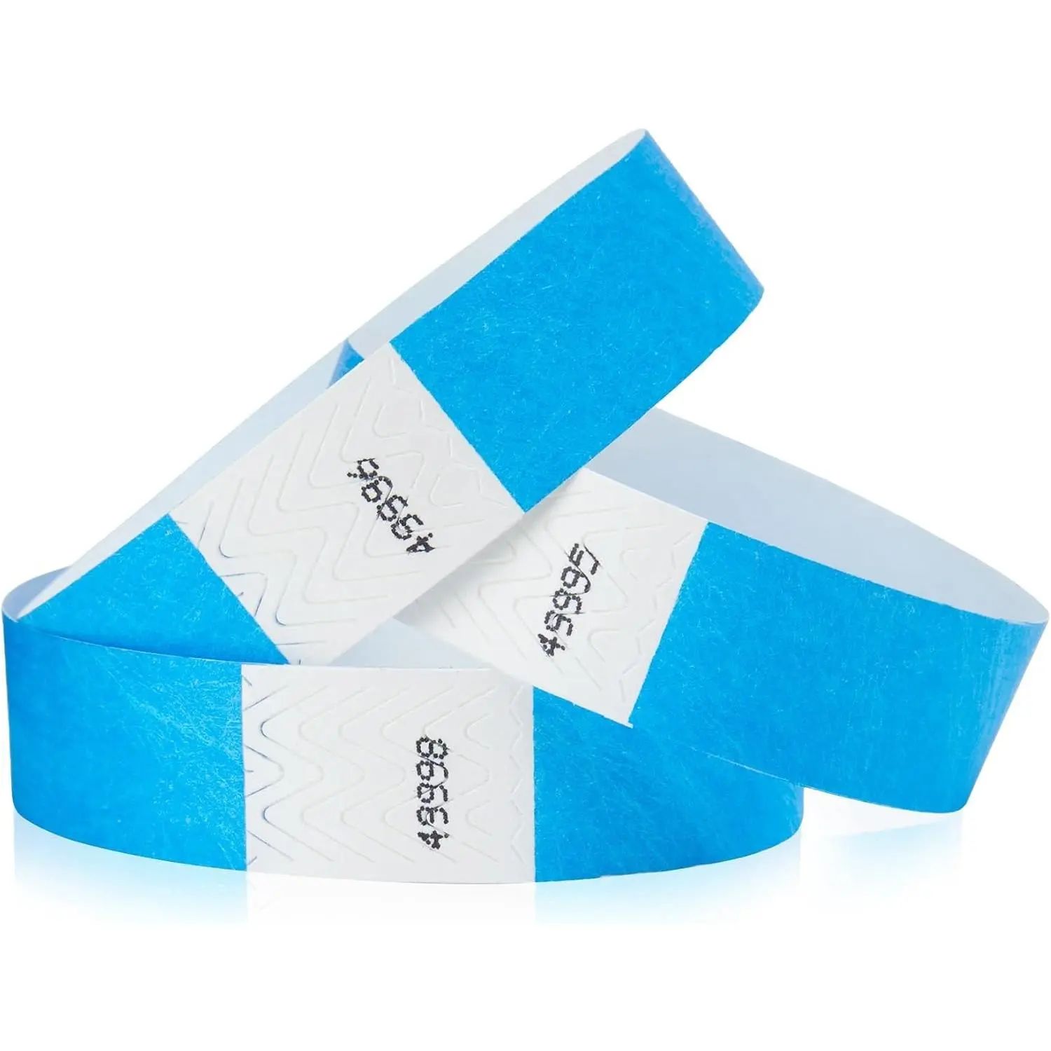 500 Neon Blue Tyvek Wristbands for Events - Tamper-Proof Fluorescent Design Prevents Reuse, Premium-Grade Bracelets for Hospital & Medical ID, Party & VIP Identification