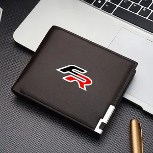 Men's Car Logo Wallet, Leather Driver License Holder, Key Card Bag, Compatible with Seat Models, Stylish and Functional Accessory