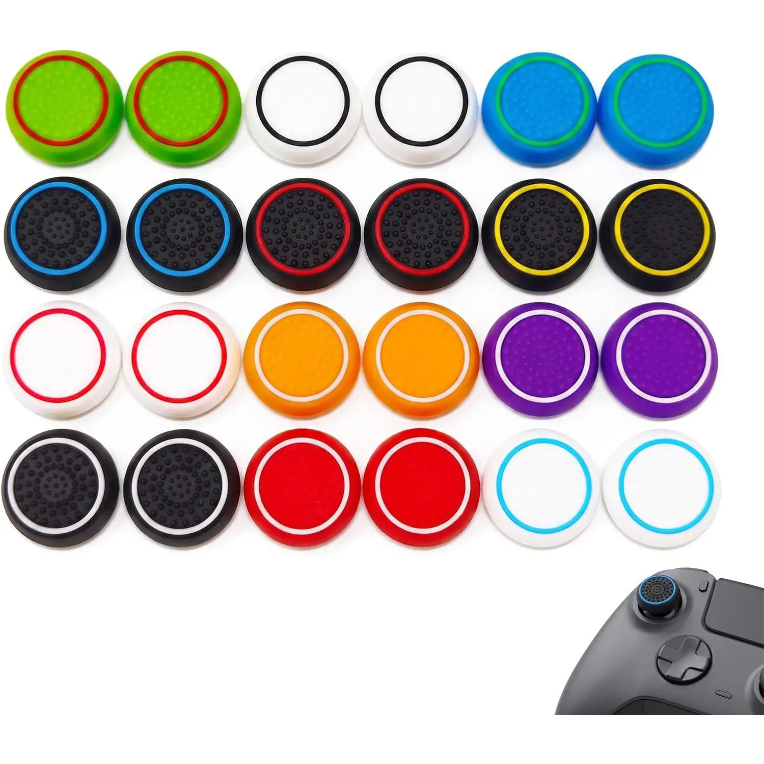 Multi Tone Thumbstick Covers,  Grips for Gaming Controller