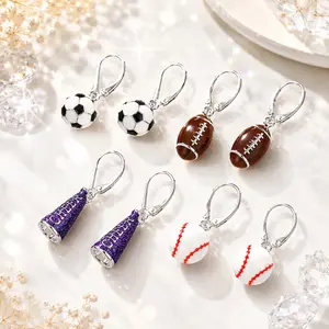 Game Day Vibes!Cute Sports Earrings – Soccer, Football, Baseball & Cheer Cone Styles#SportyEarrings#Team Spirit#Women's Earrings#SportsJewelry#GiftForHer#DangleEarrings#GameDayOutfit