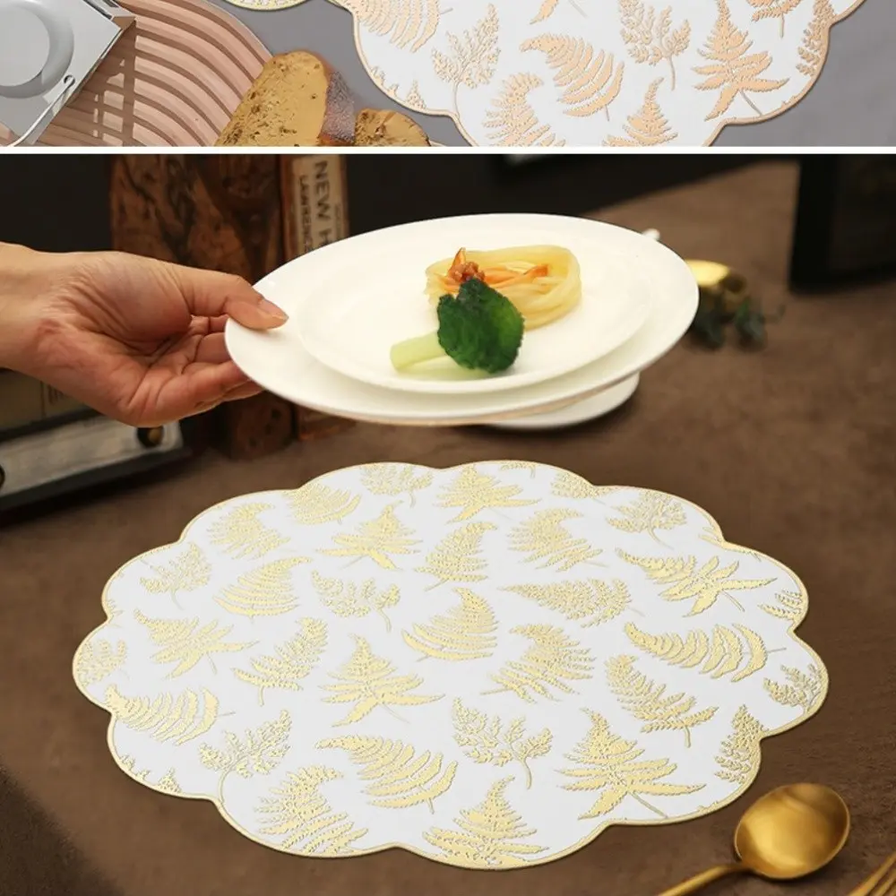 Pine Tree Placemat, Luxury Washable Western Restaurant Mat, Heat Resistant Table Pad, Elegant Floral Design, Ideal Valentine's Gift