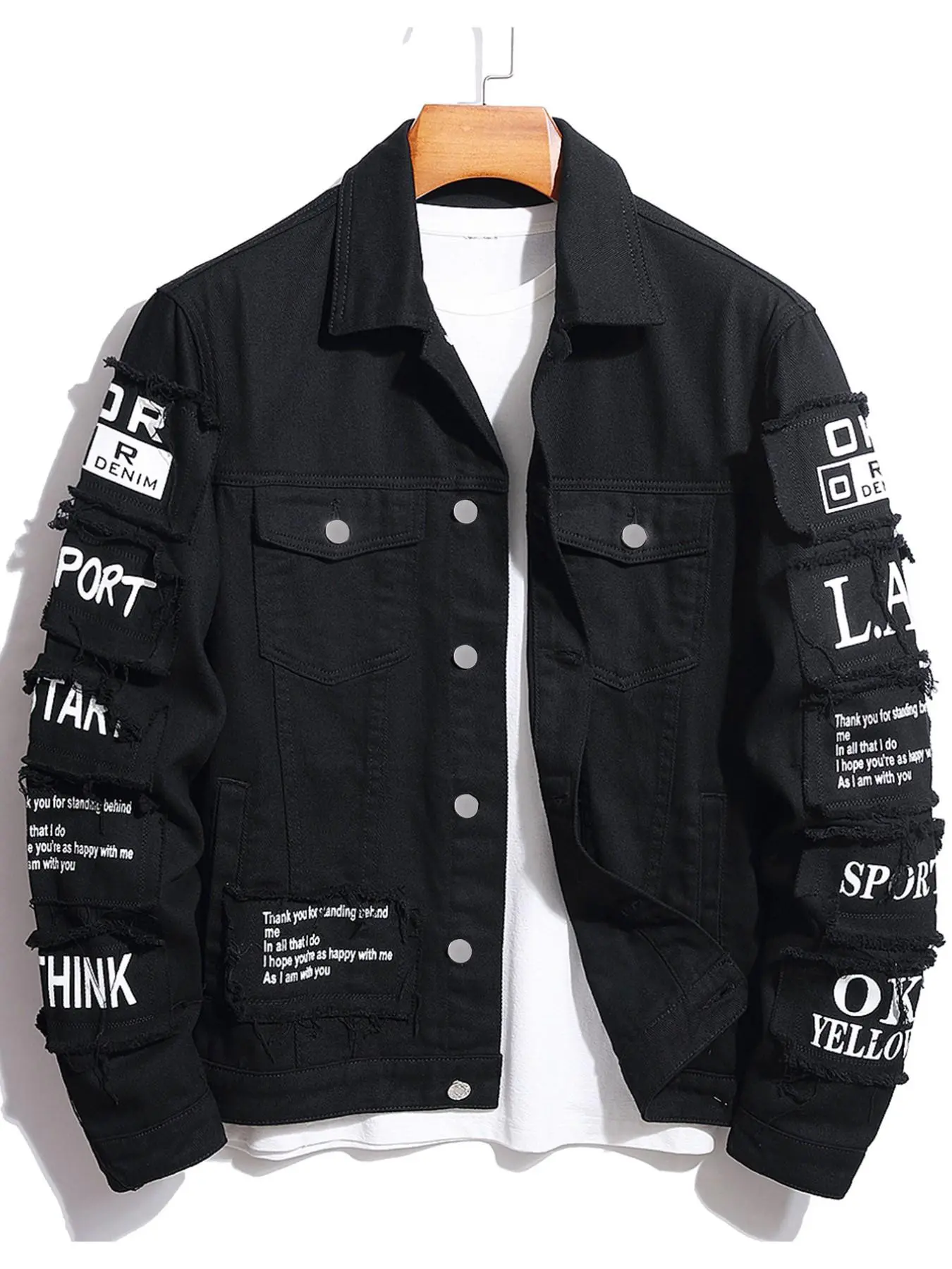 Men's Fashion Trendy Jacket, Chest Pocket Workwear Shirt Design, Casual Style for Spring and Fall, Print Details, Stylish and Trendy