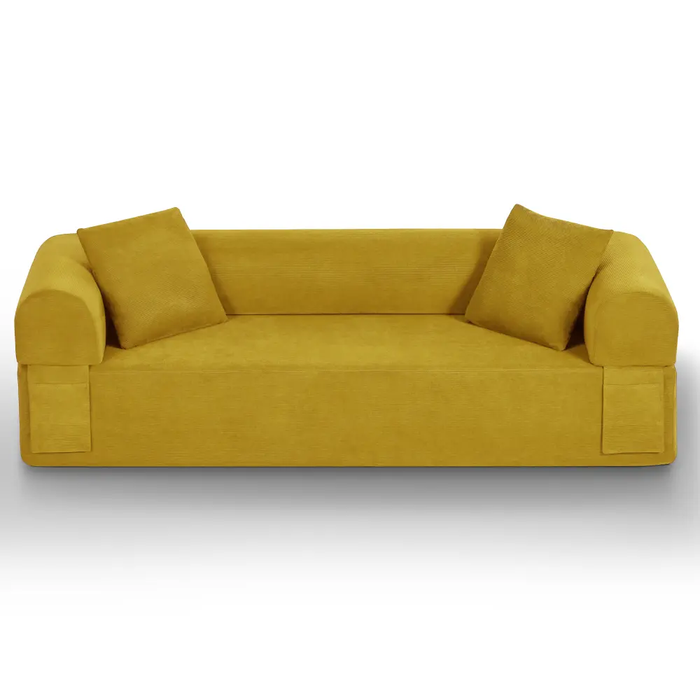Littleox 3-Seater Compact Fit Sofa - Boneless Foam and Spring Cushioned Couch, No Assembly Needed, Ideal for Small Living Rooms, Apartments