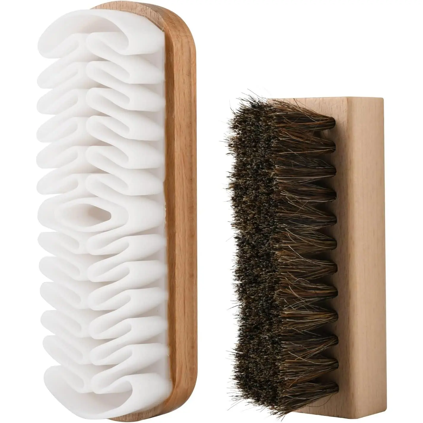Set of 2 Shoe Brush Cleaner Kit, Suede & Leather Polish Brush Set, Crepe Brush Eraser & Stain Remover for Cleaning Polishing Suede, Boots, Shoes & Handbag