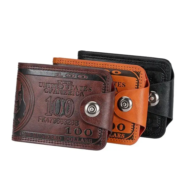 2026 New Upgrade Men's Faux Leather Wallet Credit Card Photo Holder Elegant Daily Use Durable Denim Lining Unique Wallet All Seasons Suitable Mother's Day Father's Day Music Festival Running of the Bulls Halloween Hanukkah Christmas Boxing Day Valent