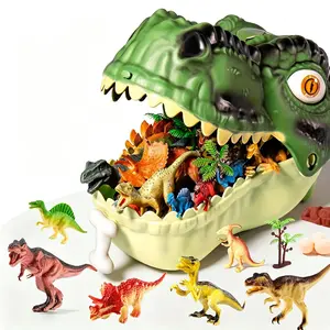 Dinosaur Toys for Kids Ages 3-5, Realistic Jurassic Dinosaur Models Set, Includes Eggs Trees Fence Scene, Educational Gift for Boys Girls, Set Figures