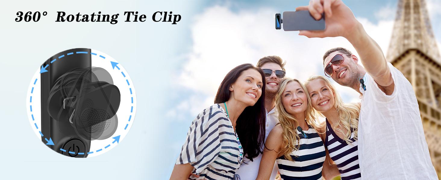 Wireless Lavalier Microphone for iPhone Android Plug-Play,2 Pack Mini Microphone Professional Noise Reduction Recording Clip Mic for Creator Interview YouTube Interview Vlog Creator