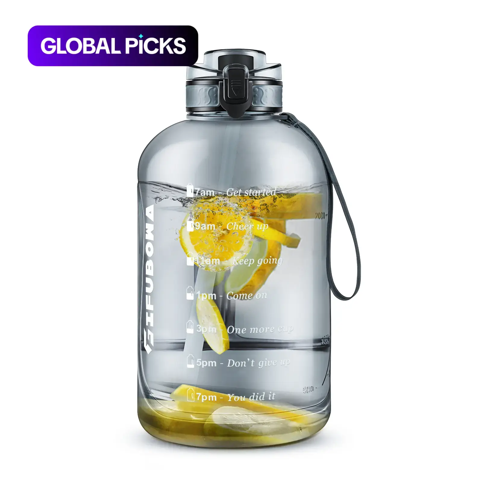 3L Water Bottle with Removable Straw & Handle, Large Capacity Portable Leak-proof Water Bottle with Scale Mark, Sports Traveler Water Bottle for Gym Outdoor Leakproof Drinkware Hydration Bottles Hiking Water Bottle Drink Container #GLOBAL PICKS