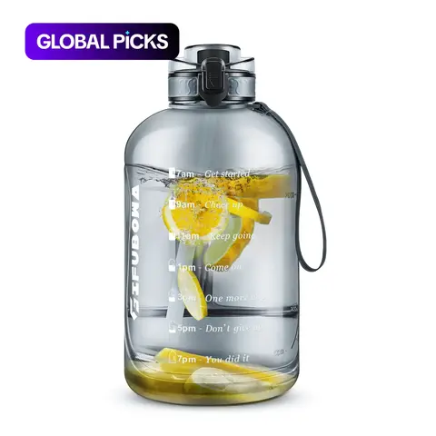 3L Water Bottle with Removable Straw & Handle, Large Capacity Portable Leak-proof Water Bottle with Scale Mark, Sports Traveler Workout Water Bottle for Gym Outdoor Leakproof Drinkware Hydration Bottles Hiking Water Bottle Drink Container #GLOBAL PICKS