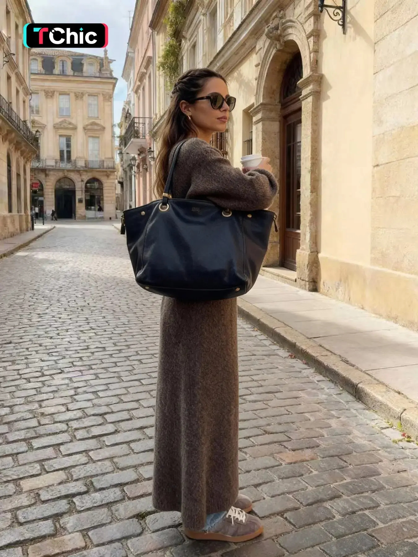French Minimalist Lazy Long Knit Dress for Women, Loose Drop Shoulder Long Sleeve Solid Wool Blend Straight Maxi Dress. Old Money Style Basic Long Knit Dress for Autumn & Winter, Soft Thick Warm Textured Knit Maxi Dress with No Print